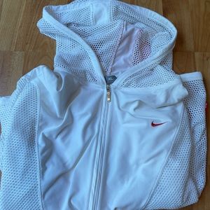 Nike Red & White mesh jacket